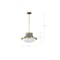 Nuvo Lafayette 1-Light Pendant 18 in. Gray / Natural Brass Accents White Opal Glass 60/7918 - alternate 4